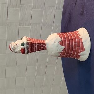Hand Painted Porcelain Holiday Santa Bell